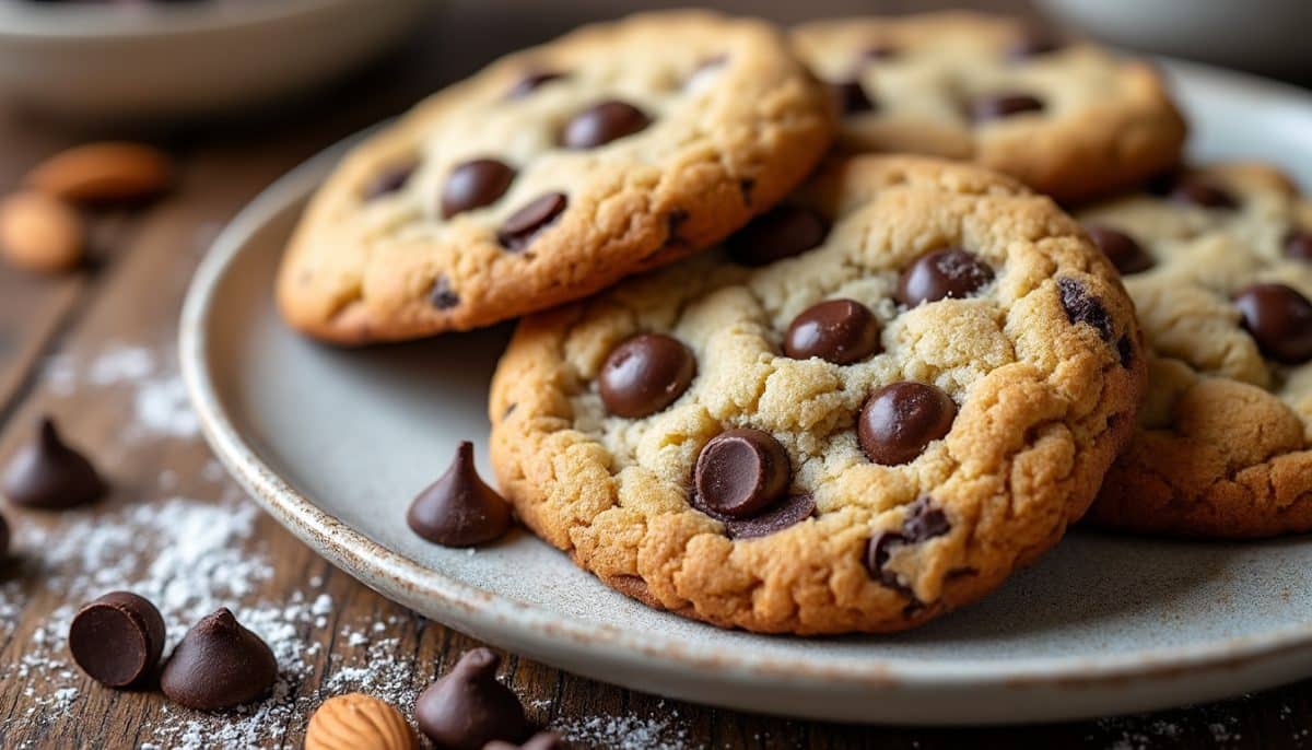 Crispy-Edged Almond Flour Chocolate Chip Cookies (Gluten-Free Delight!