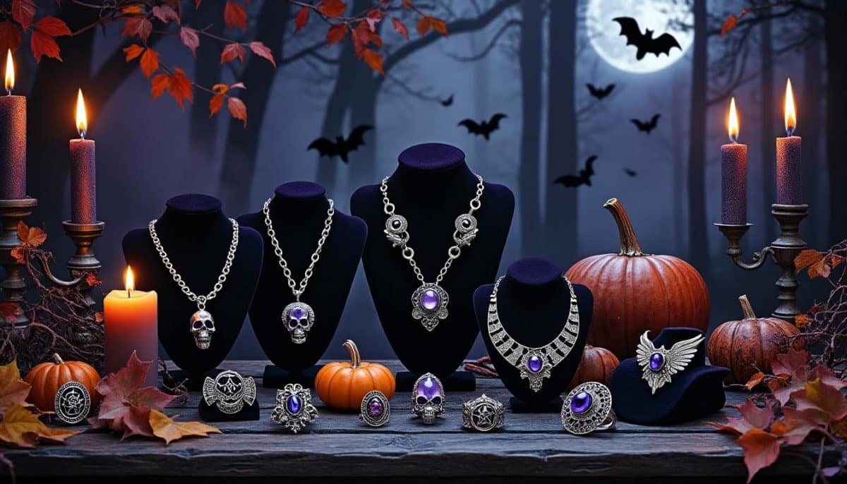 Gothic Halloween Jewelry 🎃🖤: Necklaces, Rings & Brooches for a Spooky Chic Look