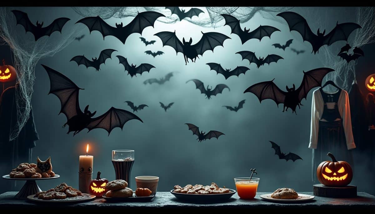Spook Up Your Ceiling: Realistic Bat Swarm Decor for Halloween 🦇👻