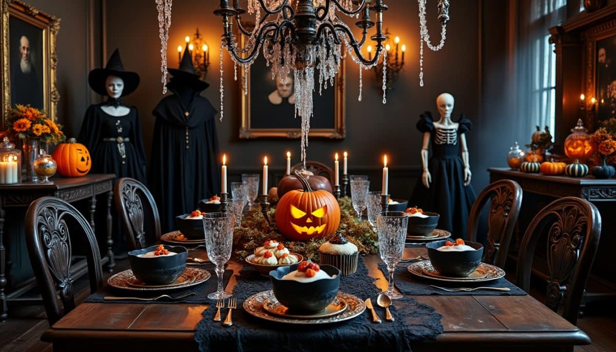 Haunted Manor Dining Room Decor: Spooky Ambiance Tips 👻🕯️
