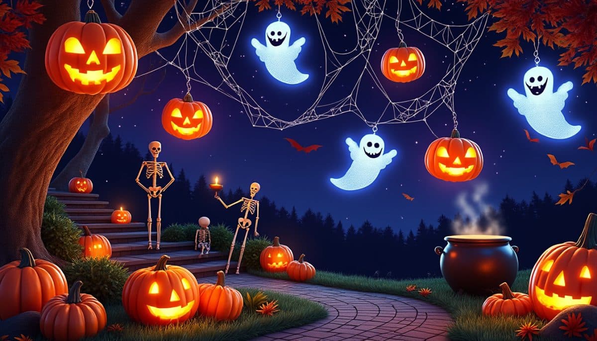 Spooky Glow: Hanging Ghost & Pumpkin Lights for Halloween 🎃👻✨