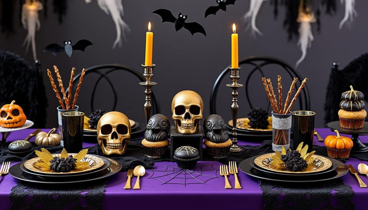Spooktacular Black & Gold 🎃👻 Halloween Tableware Ideas