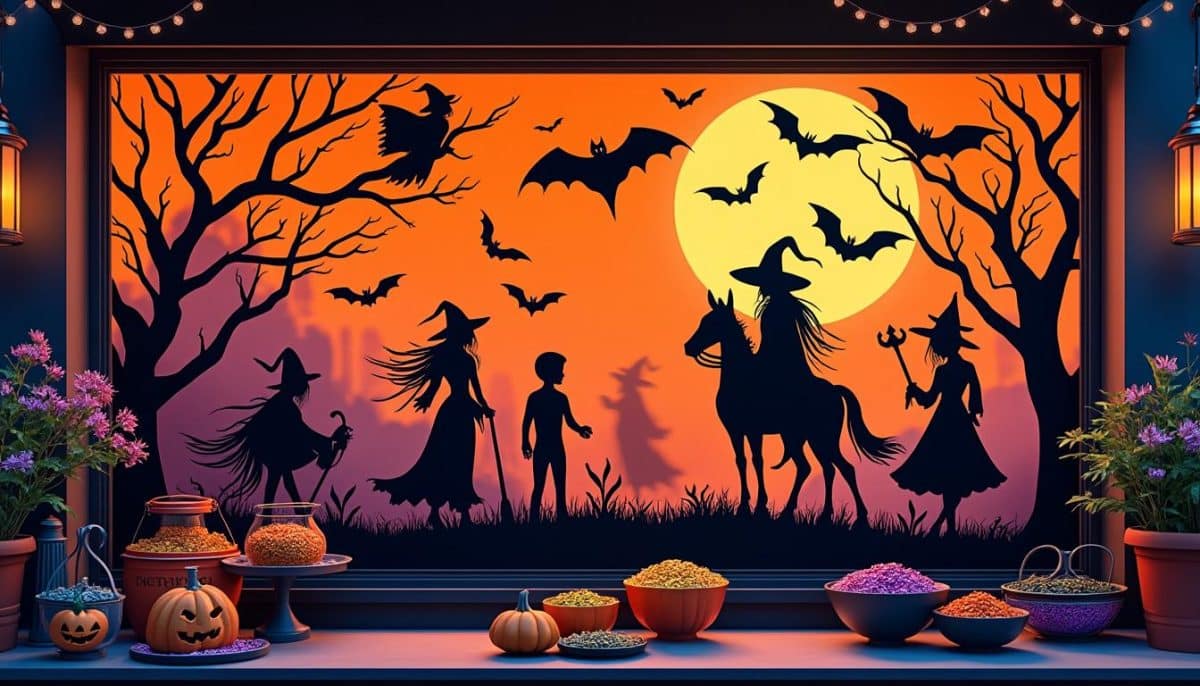 Spooky Halloween Window Silhouettes: Cardboard & Vinyl DIY 👻🪟