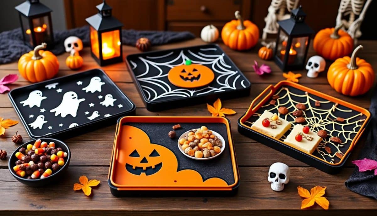 Spooky & Secure: Non Slip Halloween Serving Trays 🦇🎃