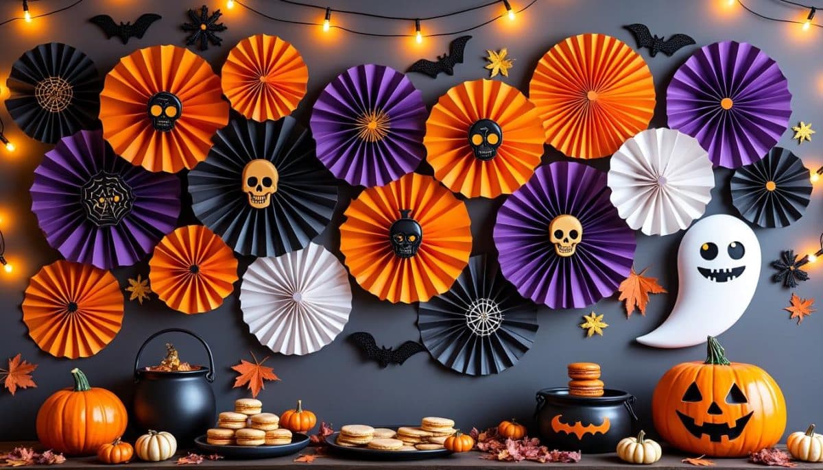 Spooky Paper Fans: DIY Halloween Wall Decorations 🎃👻