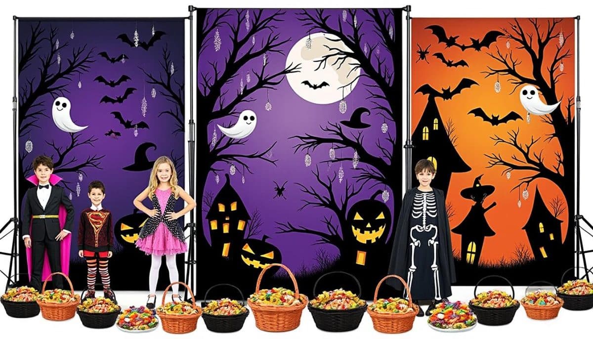 Spooky Scenes Anywhere: Portable Adjustable Halloween Backdrop Stands 🎃🕸️