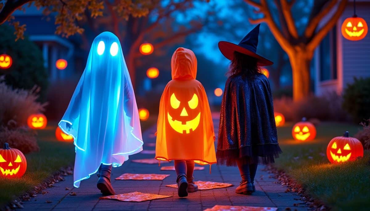 Shine Bright: Reflective LED Halloween Costumes for a Safe & Spooky Night! 🎃✨