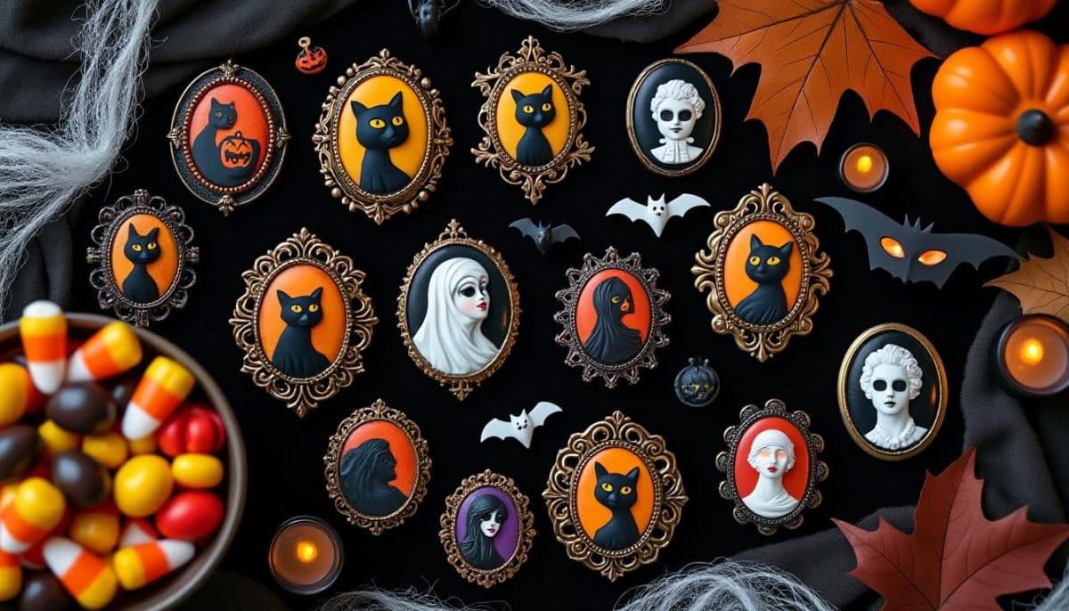 👻 Vintage Halloween Pins & Cameos: Spooky Chic Brooches 🎃