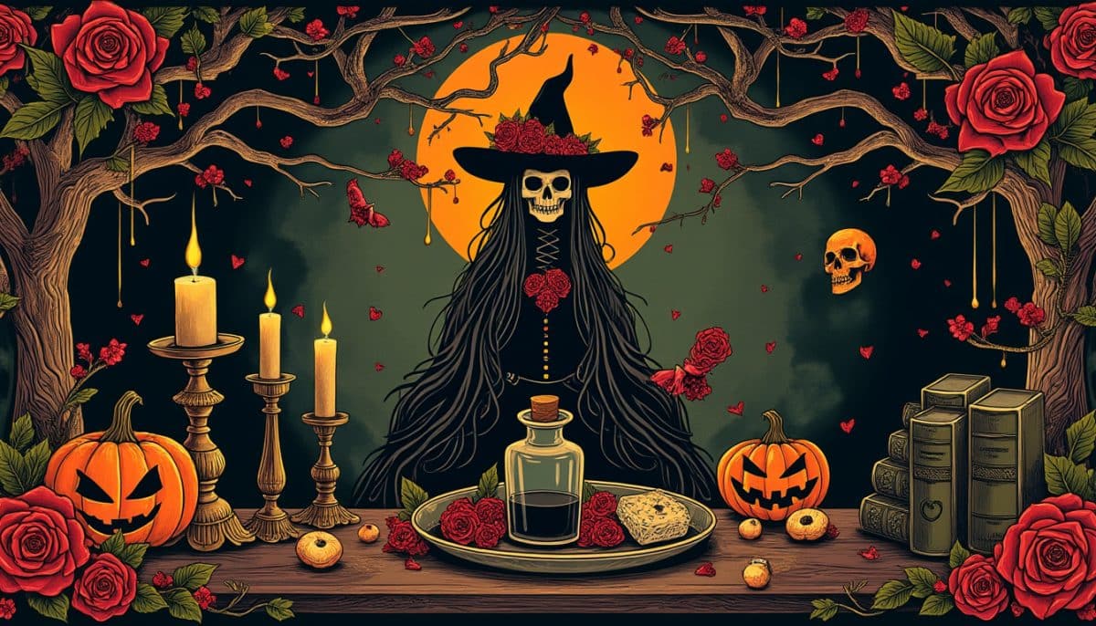 explore a unique collection of vintage halloween posters and prints featuring occult and botanical themes. perfect for spooky home decor, collectors, and lovers of retro artwork.