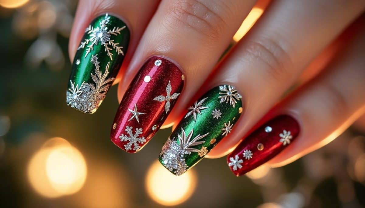 β¨ Elegant Christmas Nails: Chic Holiday Designs π