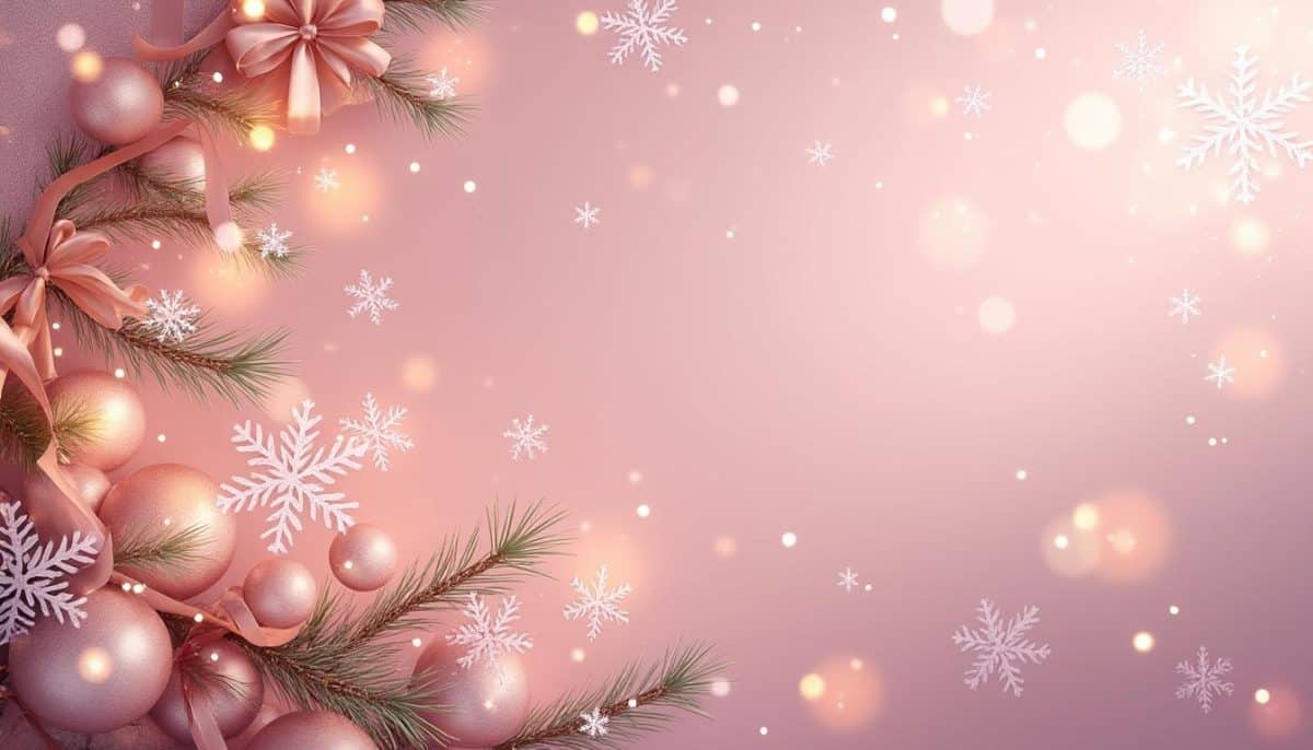 Blush Pink Christmas πΈπ: Pretty Holiday Wallpapers