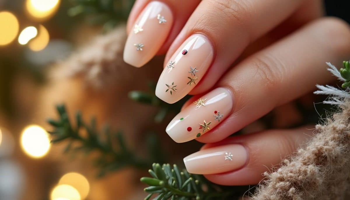 Subtle Christmas Nails πβ¨: Minimalist Holiday Manicures