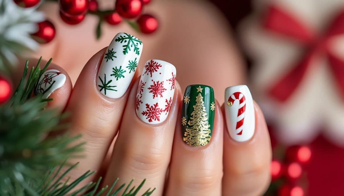π Sparkle Up: Ultimate Christmas Nails Tutorial β¨